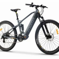 Tout le Vélo Électrique Soldes 26 Moma Bikes VTT Electrique Tout Suspendu Moma E-MTB 29'' Shimano Altus 8V Gris