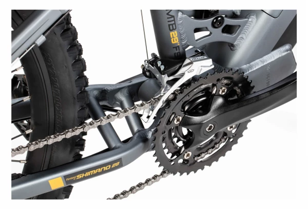 Moma Bikes VTT Electrique Tout Suspendu Moma E-MTB 29'' Shimano Altus 8V Gris 8 Moma Bikes VTT Electrique Tout Suspendu Moma E-MTB 29'' Shimano Altus 8V Gris – Image 6