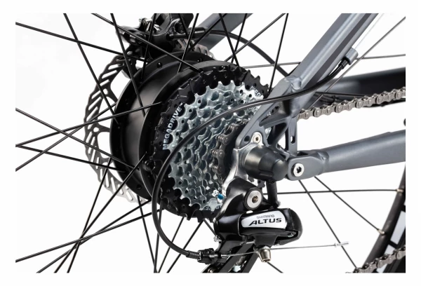 Moma Bikes VTT Electrique Tout Suspendu Moma E-MTB 29'' Shimano Altus 8V Gris 11 Moma Bikes VTT Electrique Tout Suspendu Moma E-MTB 29'' Shimano Altus 8V Gris – Image 9