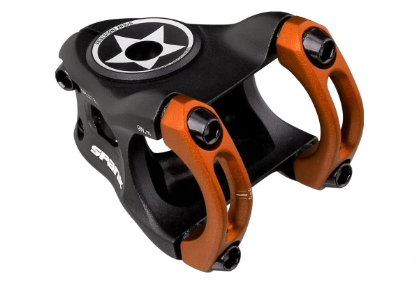 Potence Spank Split 0° 31.8 Mm Noir / Orange 3 Potence Spank Split 0° 31.8 Mm Noir / Orange