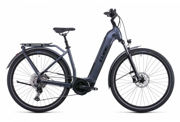 Vélo De Ville Électrique Cube Touring Hybrid Pro 625 Easy Entry Shimano Deore 11V 625 Wh 700 Mm Gris Lunar 2022 11 Vélo De Ville Électrique Cube Touring Hybrid Pro 625 Easy Entry Shimano Deore 11V 625 Wh 700 Mm Gris Lunar 2022 – Image 9