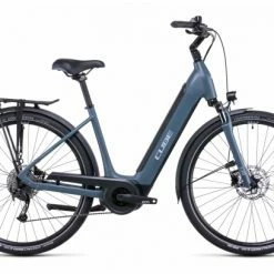 Vélo De Ville Électrique Cube Supreme Sport Hybrid One 500 Easy Entry Shimano Alivio/Altus 9V 500 Wh 700 Mm Gris Bleu 2022