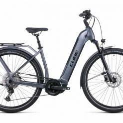 Vélo De Ville Électrique Cube Kathmandu Hybrid Pro 625 Easy Entry Shimano Deore 11V 625 Wh 700 Mm Gris Flash 2022