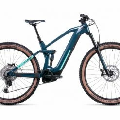 Produit Reconditionné - VTT Électrique Tout-Suspendu Cube Stereo Hybrid 140 HPC Race 625 Shimano Deore/XT 12V 625 Wh 27.5'' Bleu Teal Mint 2022