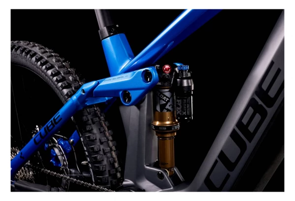VTT Électrique Tout-Suspendu Cube Stereo Hybrid 140 HPC Actionteam 625 27.5 Shimano XT 12V 625 Wh 27.5'' Bleu Gris Actionteam 2022 10 VTT Électrique Tout-Suspendu Cube Stereo Hybrid 140 HPC Actionteam 625 27.5 Shimano XT 12V 625 Wh 27.5'' Bleu Gris Actionteam 2022 – Image 8