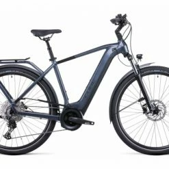 Vélo De Ville Électrique Cube Touring Hybrid Pro 500 Shimano Deore 11V 500 Wh 700 Mm Gris Metallic 2022