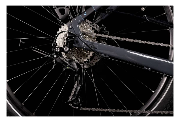 Vélo De Ville Électrique Cube Touring Hybrid One 400 Shimano Alivio 9V 400 Wh 700 Mm Gris Bleu 2022 11 Vélo De Ville Électrique Cube Touring Hybrid One 400 Shimano Alivio 9V 400 Wh 700 Mm Gris Bleu 2022 – Image 9