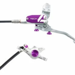 Frein Avant Hope Tech 4 X2 Argent / Violet Durite Standard