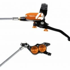 Frein Arrière Hope Tech 4 E4 Noir / Orange Durite Tressé Aviation