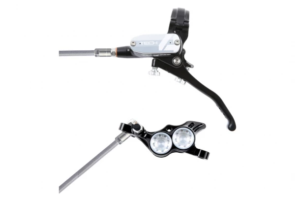 Frein à Disque Avant Hope Tech 4 E4 Noir / Argent Durite Tressé Aviation 3 Frein à Disque Avant Hope Tech 4 E4 Noir / Argent Durite Tressé Aviation