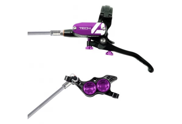 Frein à Disque Avant Hope Tech 4 E4 Noir / Violet Durite Tressé Aviation 3 Frein à Disque Avant Hope Tech 4 E4 Noir / Violet Durite Tressé Aviation