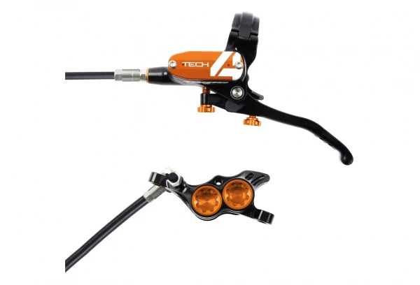 Frein à Disque Avant Hope Tech 4 E4 Noir / Orange Durite Standard 3 Frein à Disque Avant Hope Tech 4 E4 Noir / Orange Durite Standard