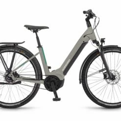 VTC Électrique Winora Yucatan R8f Monotube Shimano Nexus 8V Courroie 630 Wh 27.5'' Gris Platinum 2022