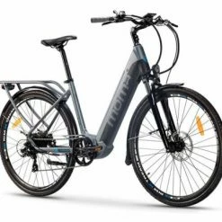 Vélo De Ville Electrique Moma Bikes Ebike-28 Shimano 7V Batterie 624Wh Gris Noir