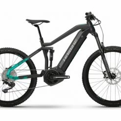 VTT Électrique Tout-Suspendu Haibike AllMtn 1 Shimano Deore 11V 630 Wh 29'' / 27.5'' Gris Anthracite Turquoise 2022