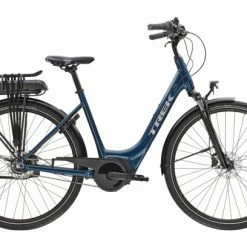 Vélo De Ville Électrique Trek District+ 1 Lowstep 400wh Shimano Nexus 7V Dark Aquatic 2021