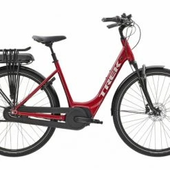Vélo De Ville Électrique Trek District+ 4 Lowstep 400wh Shimano Nexus 7V Rage Red 2021