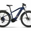 VTC Électrique Haibike Trekking 7 I630Wh Shimano Deore M5100 11V Bleu Marine / Beige Sable 2022