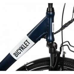 Vélo De Ville Électrique Mixte Bicyklet Claude Shimano Tourney 7V 500 Wh 700 Mm Bleu Nuit Mat Marron -Tout le Vélo Électrique Soldes unnamed file 443