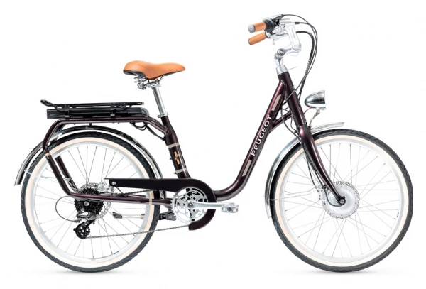 Vélo De Ville Électrique Peugeot ELC01 E-Legend Shimano Tourney/Altus 8V 400 Wh 26'' Violet Aubergine 2022 3 Vélo De Ville Électrique Peugeot ELC01 E-Legend Shimano Tourney/Altus 8V 400 Wh 26'' Violet Aubergine 2022