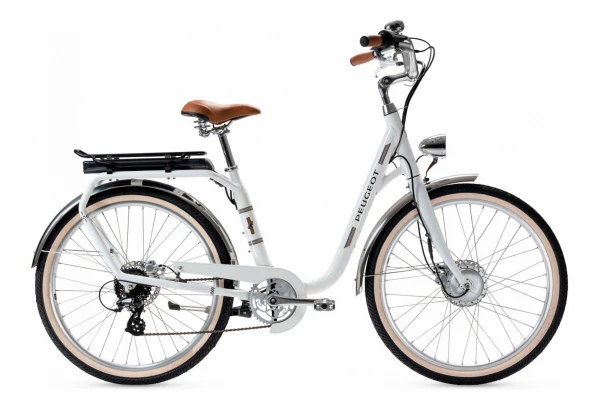 Vélo De Ville Électrique Peugeot ELC01 E-Legend Shimano Tourney/Altus 8V 400 Wh 26'' Blanc 2022 4 Vélo De Ville Électrique Peugeot ELC01 E-Legend Shimano Tourney/Altus 8V 400 Wh 26'' Blanc 2022 – Image 2